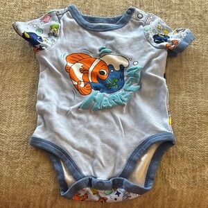 Disney Finding Nemo Blue Bodysuit with Clownfish Design